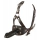 Gag Leather Head Harness with Dildo