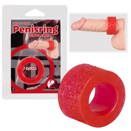 Penisring single red 