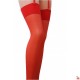 Suspender stockings ST001 3/4 red - Passion