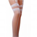 Suspender stockings ST002 3/4 white - Passion