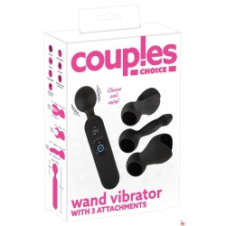 Vibromassager Wand Vibrator with 3 Attachments