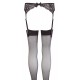 Čipkani crni halteri sa čarapama Suspender Set by Mandy Mystery Lingerie S/M