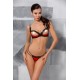 Komplet MIDORI SET WITH OPEN BRA red L/XL - Passion