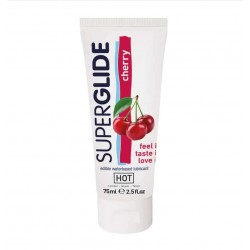 Лубрикант HOT Superglide edible waterbased - Cherry 75ml