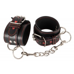 Кожаные наручники Handcuffs BK