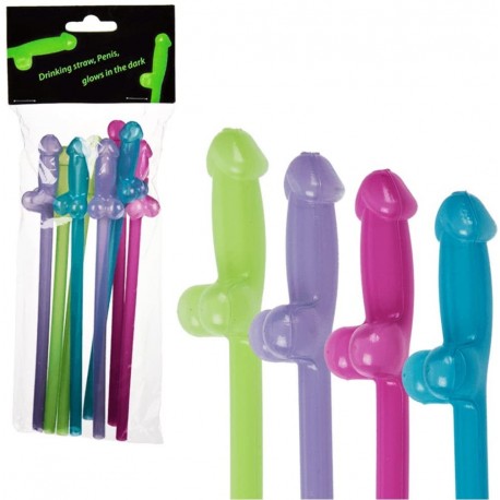 Penis Straws colored
